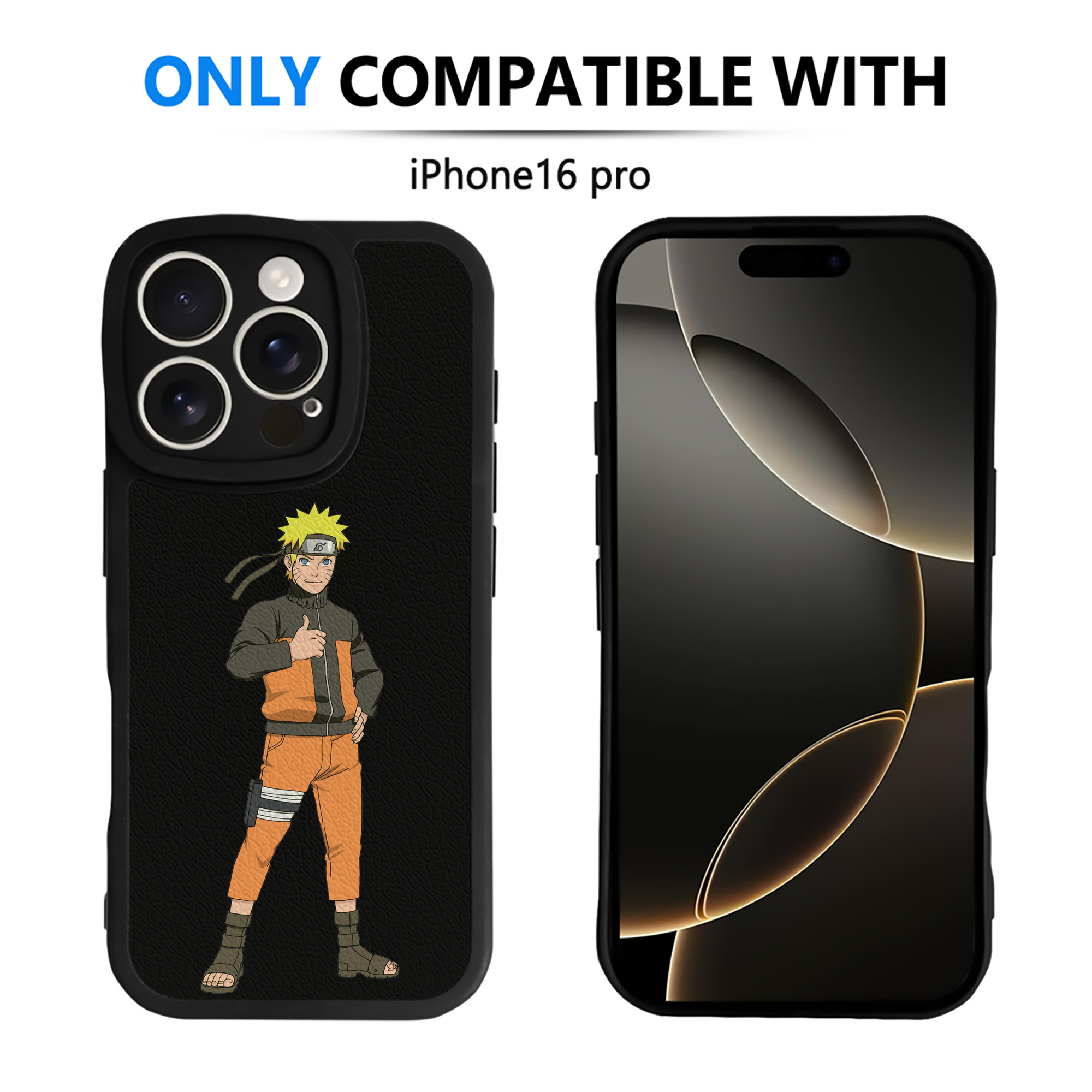 （画像用） NARUTO -ナルト- うずまき ナルト Uzumaki Naruto 【iPhone 16シリーズ対応】シリコンスマホケース（レザー調） 材質：シリコン